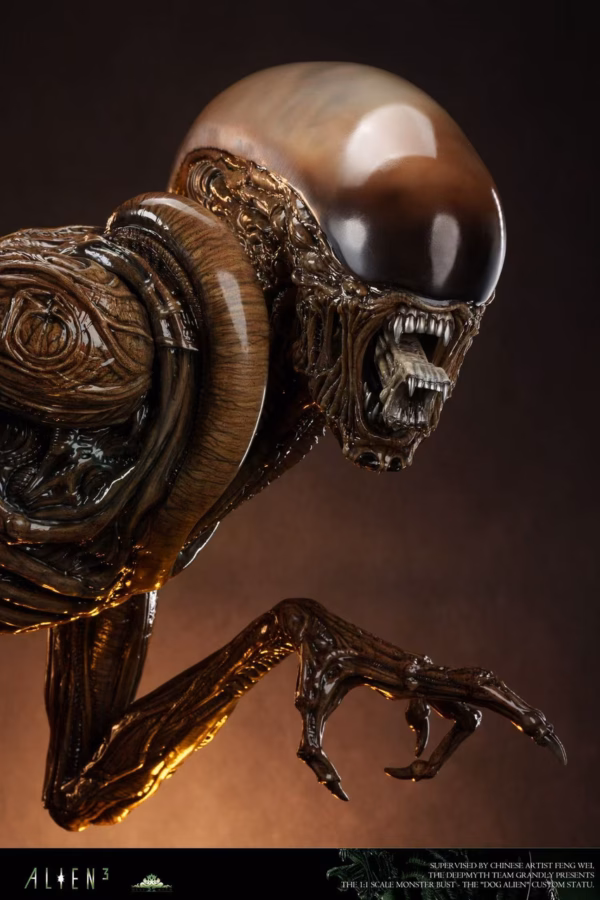 Alien Deepmyth Studio Alien Dog Bust Resin Statue 5