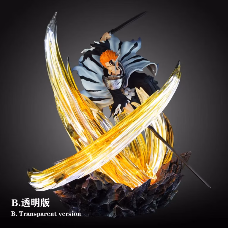 Bleach Hxheng  Cheng Studio Dual Blade Cross Slash Ichigo Resin Statue