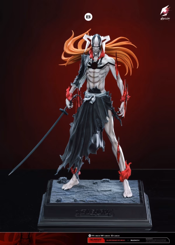 Bleach Scarlet Studio Ichigo Kurosaki Resin Statue 3