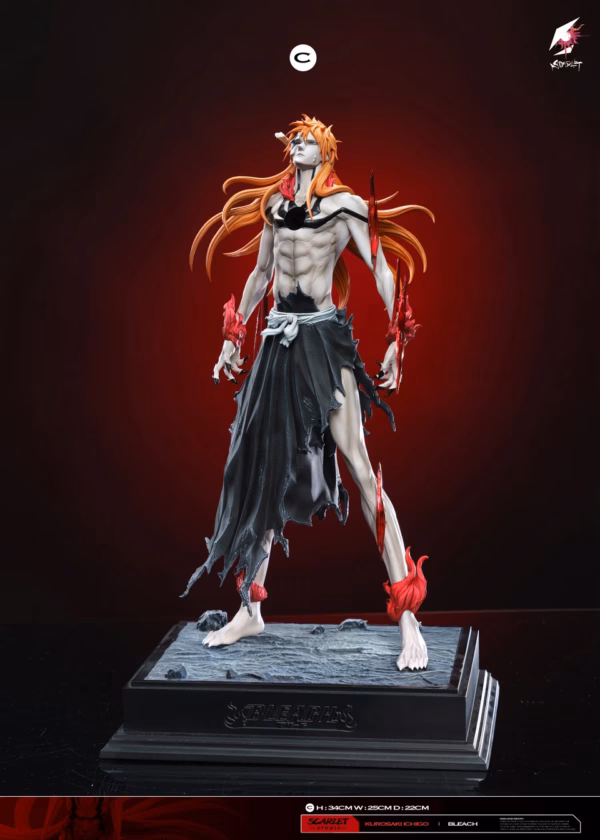 Bleach Scarlet Studio Ichigo Kurosaki Resin Statue 4