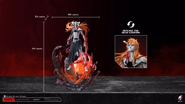Bleach Scarlet Studio Ichigo Kurosaki Resin Statue 5