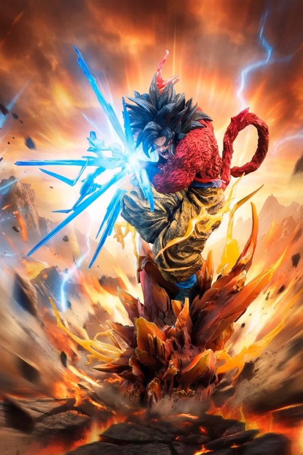 Dragon Ball Iron Curtain Studio SS4 x SS5 Goku Resin Statue 2