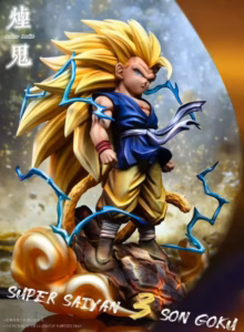 Dragon Ball Smoker Studio Super Saiyan 3 Son Goku Resin Statue