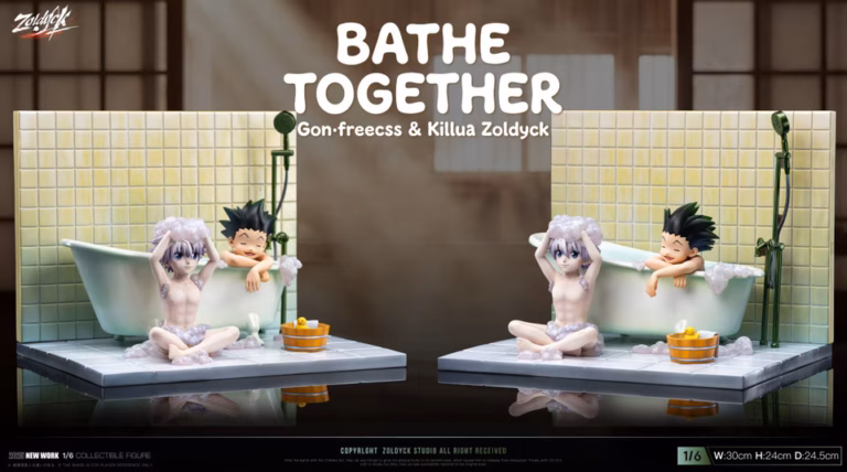 Hunter x Hunter Zoldyck Studio Killua Zoldyck x Gon Frecss Bathe Together Resin Statue