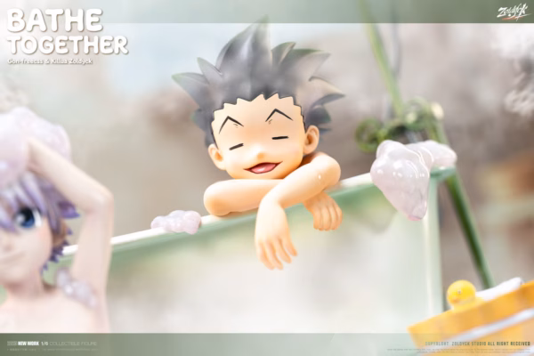 Hunter x Hunter Zoldyck Studio Killua Zoldyck x Gon Frecss Bathe Together Resin Statue 3