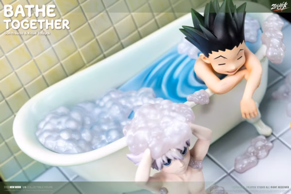 Hunter x Hunter Zoldyck Studio Killua Zoldyck x Gon Frecss Bathe Together Resin Statue 5