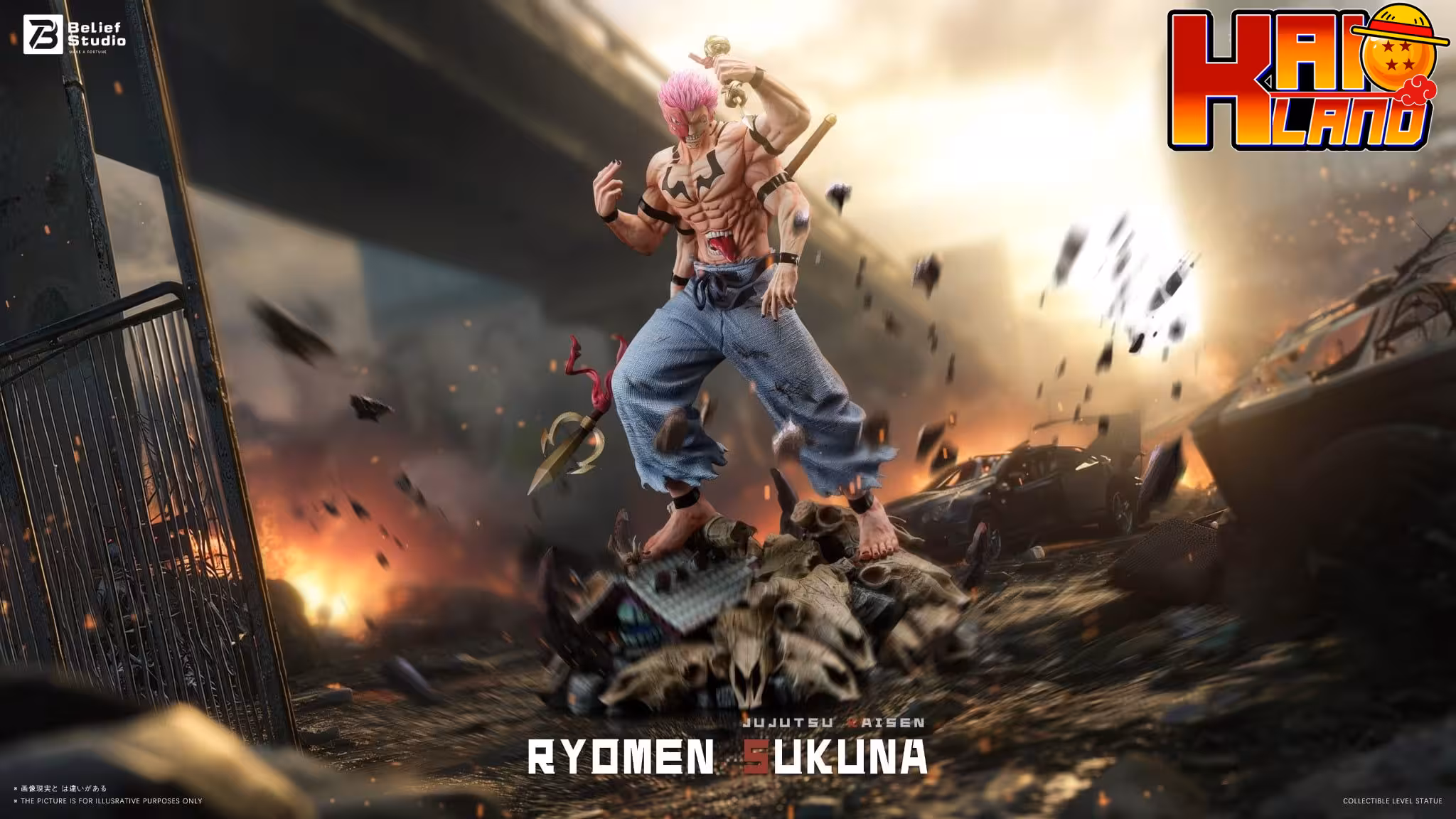 Jujutsu Kaisen Belief Studio Ryomen Sukuna V2 Resin Statue