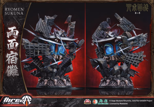 Jujutsu kaisen ThreeArtisan Studio Ryomen Sukuna Resin Statue 6