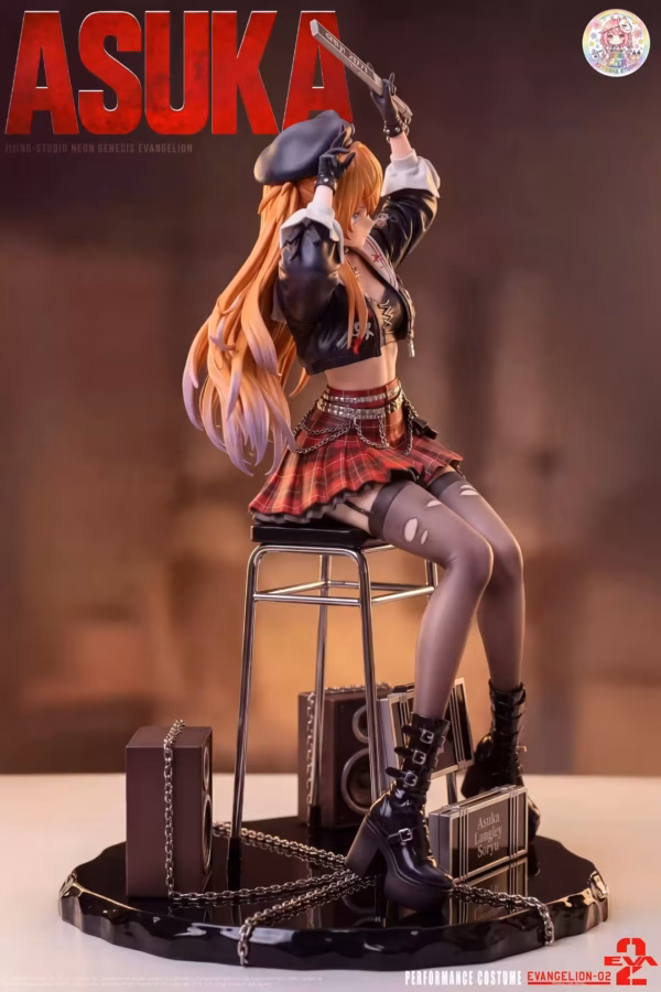 Neo Genesis Evangelion Jijing Studio Asuka Punk Rock Resin Statue 4