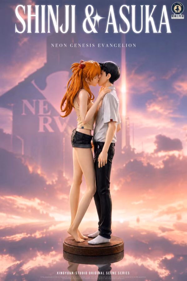 Neo Genesis Evangelion Star Origin Studio Shinji x Asuka Resin Statue 2