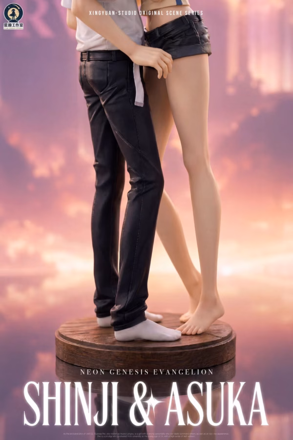 Neo Genesis Evangelion Star Origin Studio Shinji x Asuka Resin Statue 5