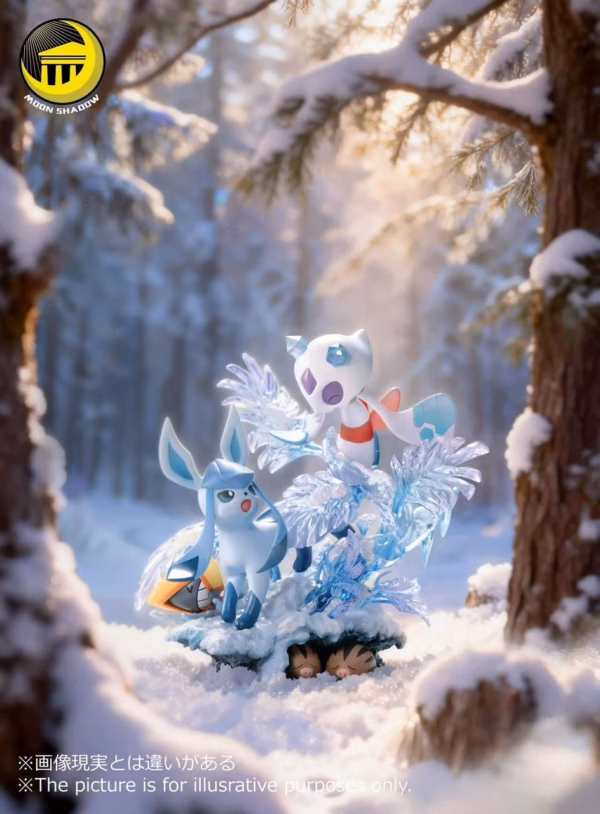 Pokemon Moon Shadow Studio Glaceon x Froslass Resin Statue 1