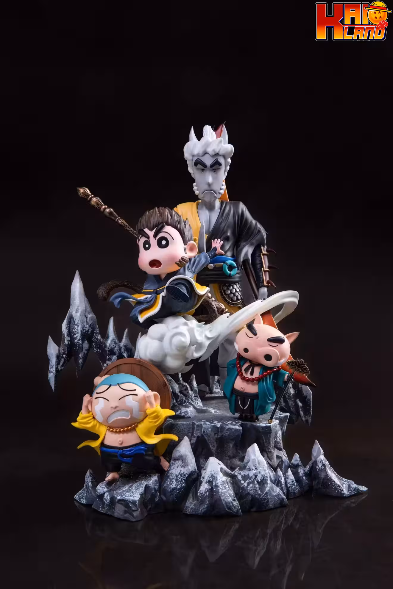 Shin Chan Mianhuatang Studio Shin Chan Cosplaying as Wukong  Guangzhi  Bajie X Huangmei Resin Statue