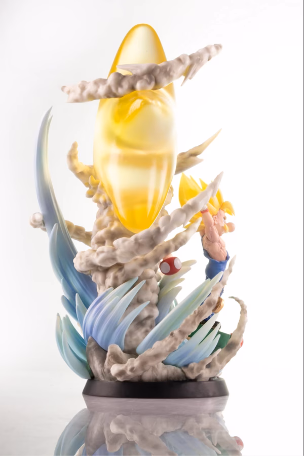 Super Mario ChaoShe Studio Super Saiyan Mario Resin Statue 4c