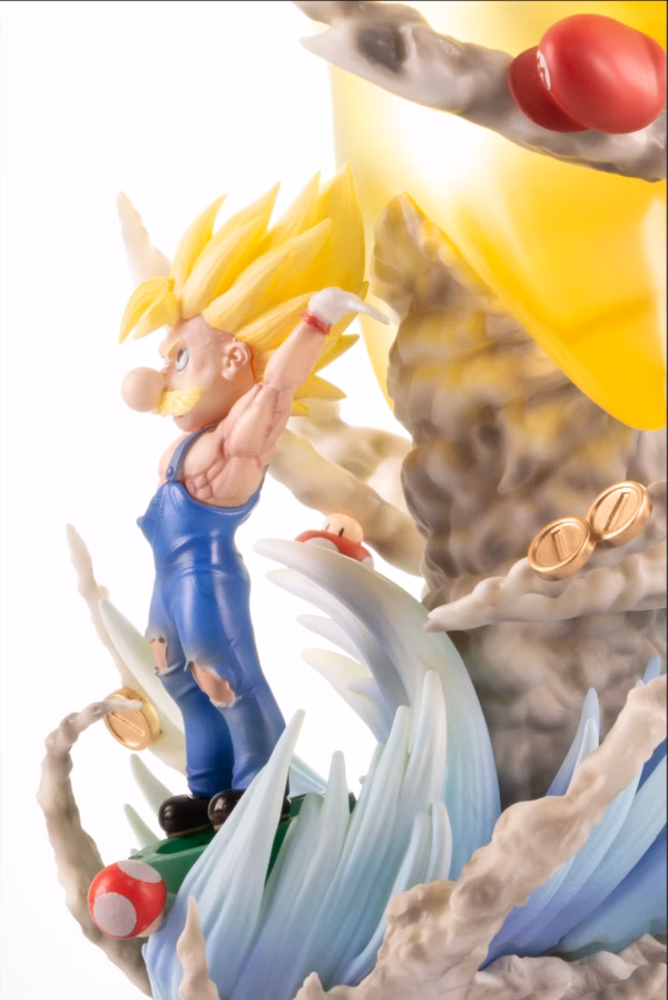 Super Mario ChaoShe Studio Super Saiyan Mario Resin Statue 5