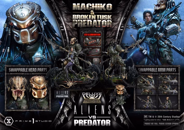 Aliens vs Predator Prime 1 Studio Machiko x Broken Tusk Predator Licensed Resin Statue 0