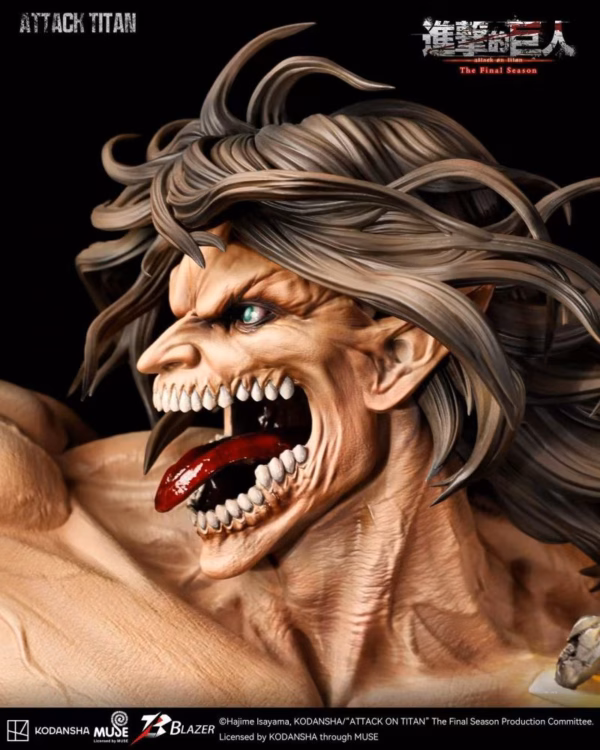 Attack on Titan Blazer Studio Attack Titan Bust Licensed Resin Statue 2c