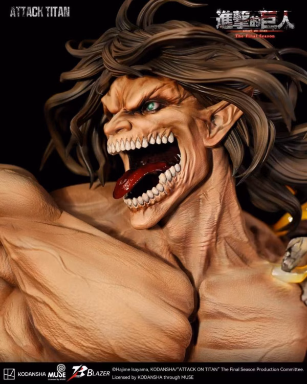 Attack on Titan Blazer Studio Attack Titan Bust Licensed Resin Statue 3