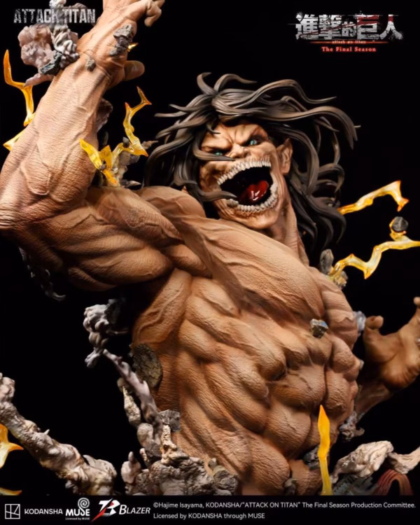 Attack on Titan Blazer Studio Attack Titan Bust Licensed Resin Statue 5