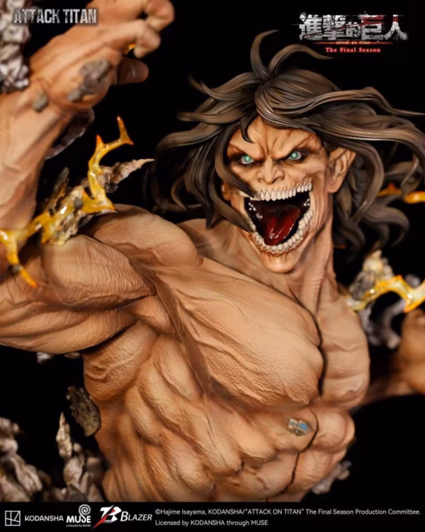 Attack on Titan Blazer Studio Attack Titan Bust Licensed Resin Statue 6