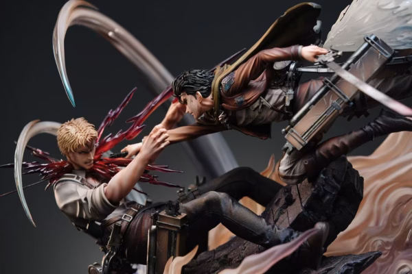 Attack on Titan Sure Studio Levi vs Reiner Resin Statue 8