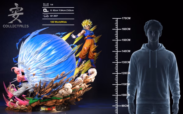 Dragon Ball KD Collectibles Spirit Bomb Triumphant Goku vs Kid Buu Resin Statue 2