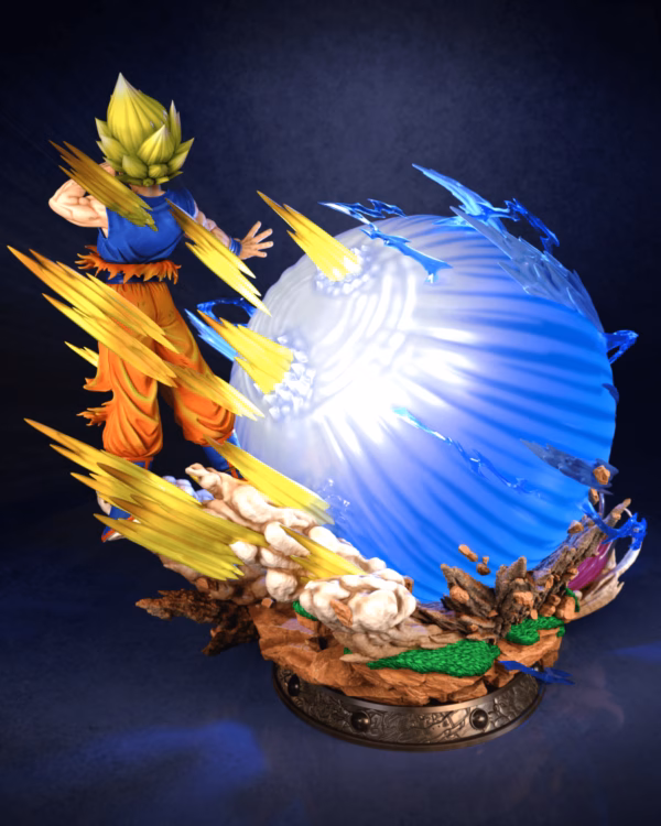 Dragon Ball KD Collectibles Spirit Bomb Triumphant Goku vs Kid Buu Resin Statue 4
