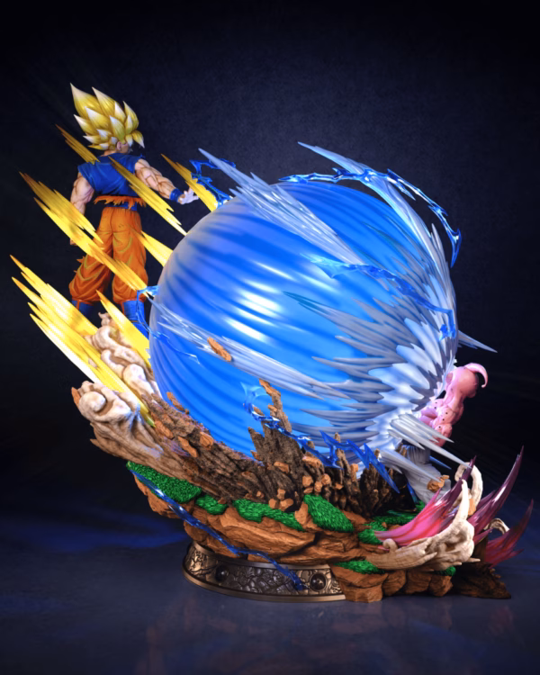 Dragon Ball KD Collectibles Spirit Bomb Triumphant Goku vs Kid Buu Resin Statue 6
