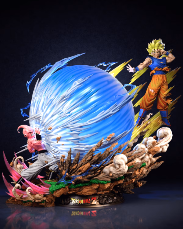 Dragon Ball KD Collectibles Spirit Bomb Triumphant Goku vs Kid Buu Resin Statue 9