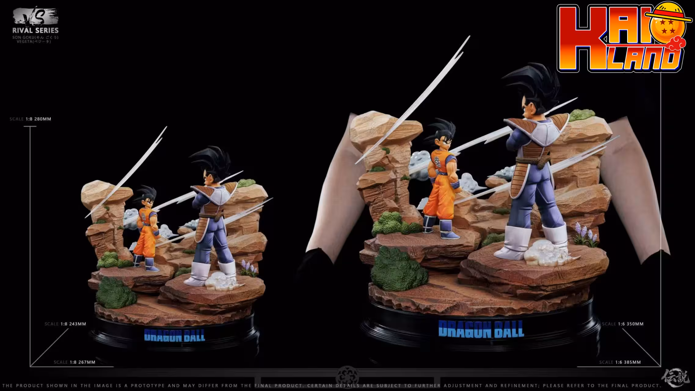 Dragon Ball Legend Studio Goku Vs Vegeta Resin Statue