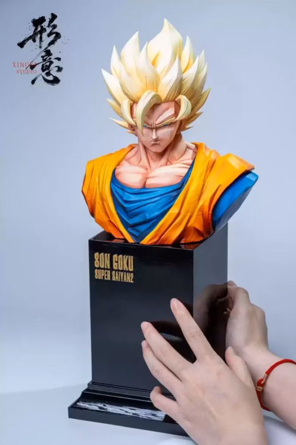 Dragon Ball Xingyi Studio Super Saiyan 2 Son Goku Bust Resin Statue 3