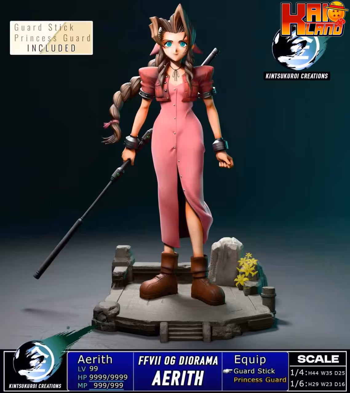 Final Fantasy Kintsukuroi Creations Aerith Gainsborough Resin Statue