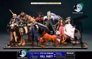 Final Fantasy VII Kintsukuroi Creations Full Team Diorama Resin Statue