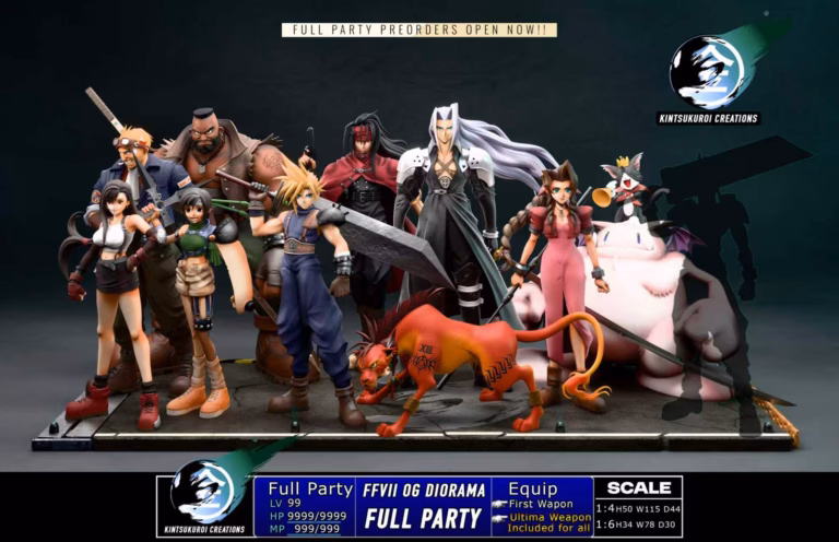 Final Fantasy VII Kintsukuroi Creations Full Team Diorama Resin Statue