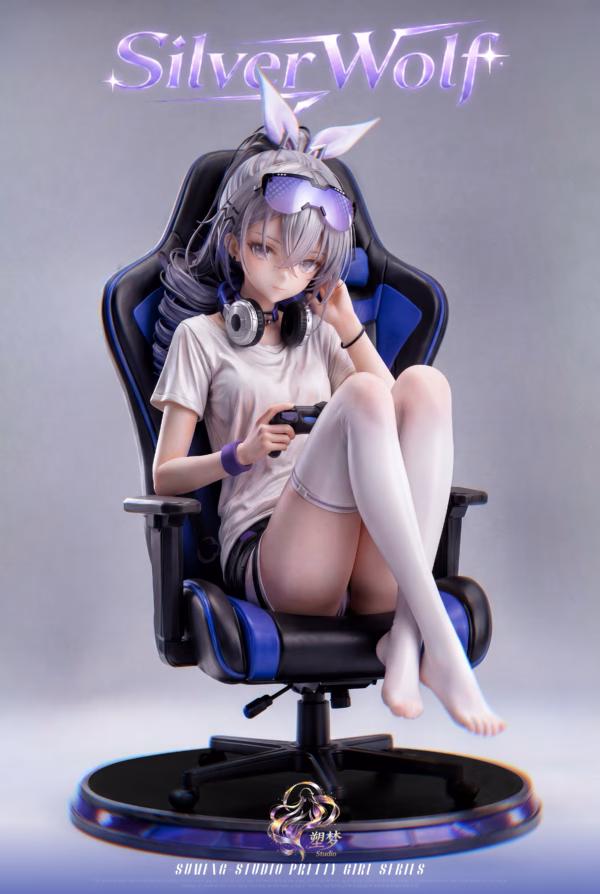 Honkai Impact Sky Railway X Dream Studio Silver Wolf from the Starry Resin Statue 3
