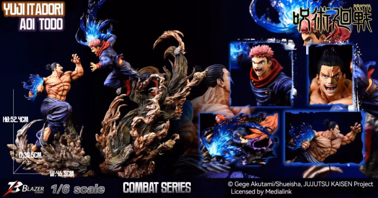 Jujutsu Kaise Blazer Studio Yuji Itadori Vs Aoi Todo Licensed Resin Statue