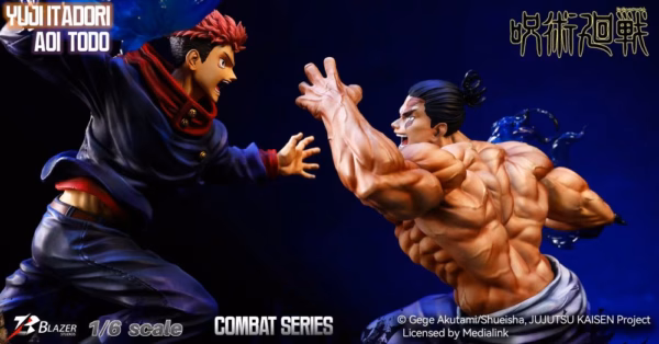 Jujutsu Kaise Blazer Studio Yuji Itadori Vs Aoi Todo Licensed Resin Statue 2