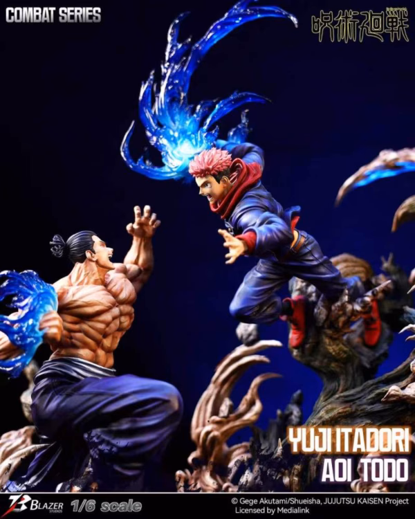 Jujutsu Kaise Blazer Studio Yuji Itadori Vs Aoi Todo Licensed Resin Statue 4