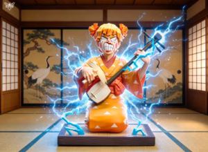 Kimetsu No Yaiba Firefly Studio Agatsuma Zenitsu Resin Statue