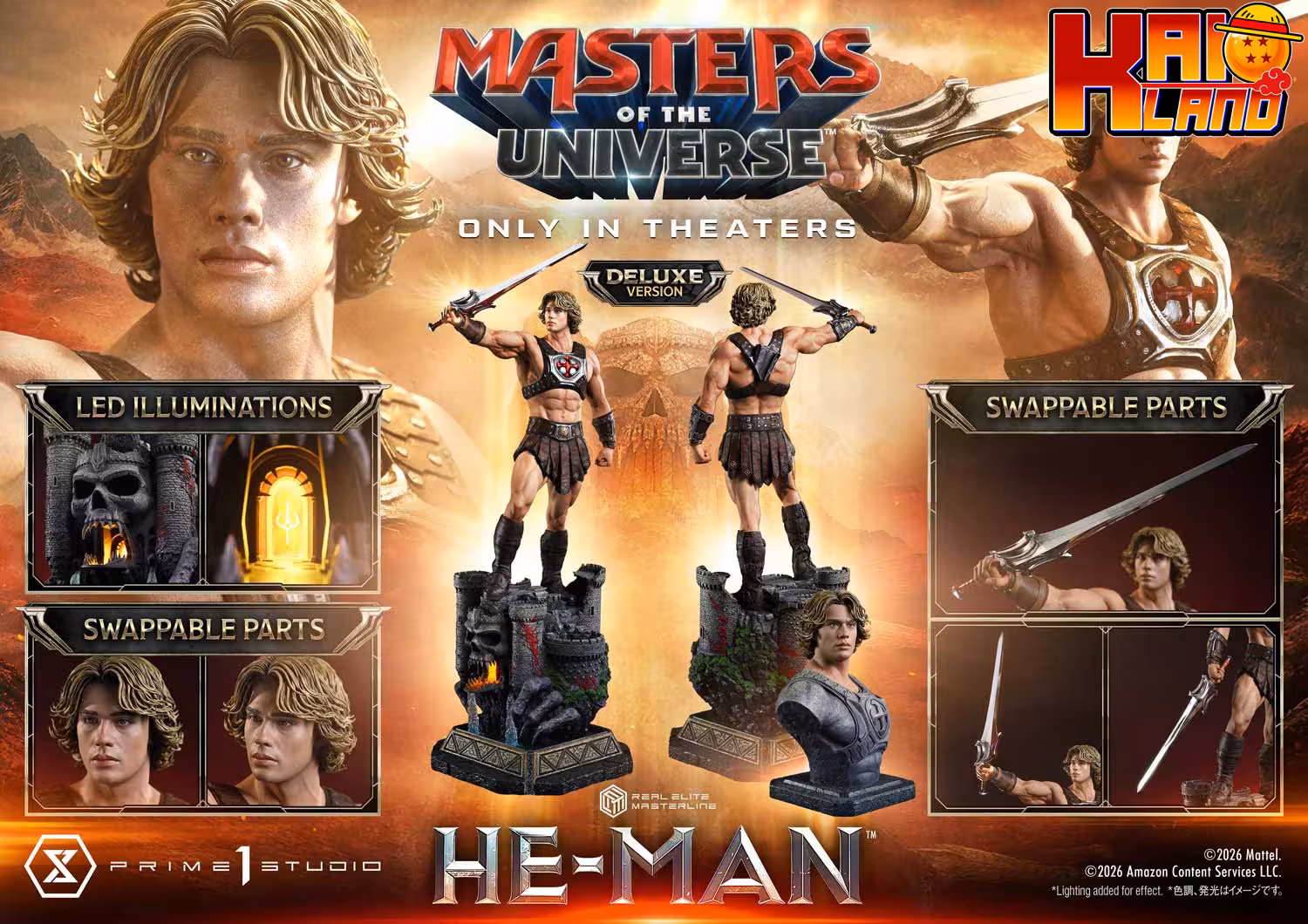 Masters of the Universe Prime 1 Studio He Man Licensed Resin Statue