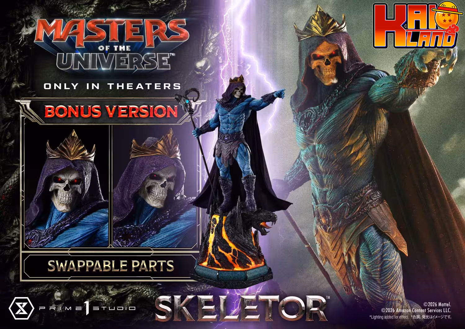 Masters of the Universe Prime 1 Studio Licensed Skeletor Resin Statue