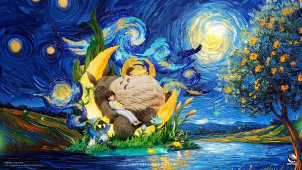 My Neighbor Totoro Raven Studio Totoro Under the Starry Night Resin Statue 1