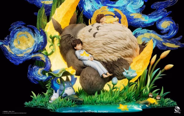 My Neighbor Totoro Raven Studio Totoro Under the Starry Night Resin Statue 3