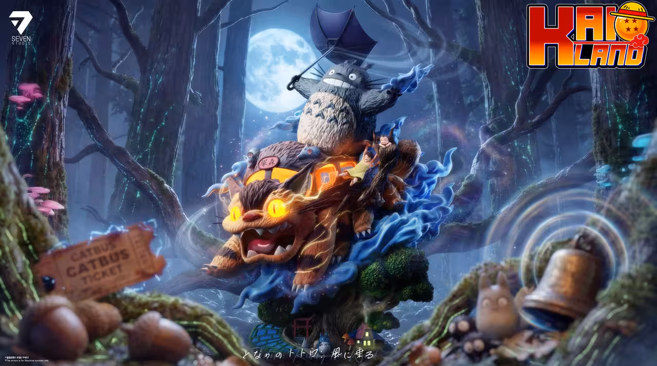 My Neighbor Totoro Seven Studio Totoro Ride The Wind Resin Statue