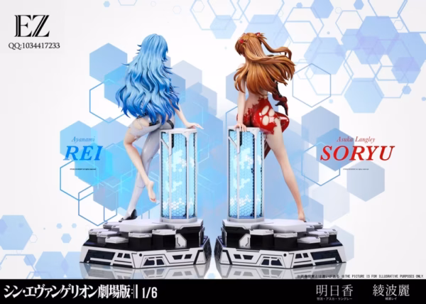 Neon Genesis Evangelion EZ Studio Asuka Langley Soryu X Rei Ayanami Resin Statue 2