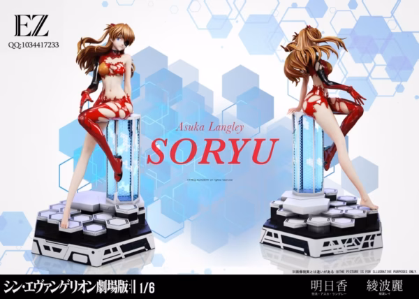 Neon Genesis Evangelion EZ Studio Asuka Langley Soryu X Rei Ayanami Resin Statue 3