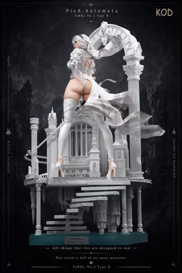 NieR Automata KOD Studio 2B Wedding Dress Resin Statue 4
