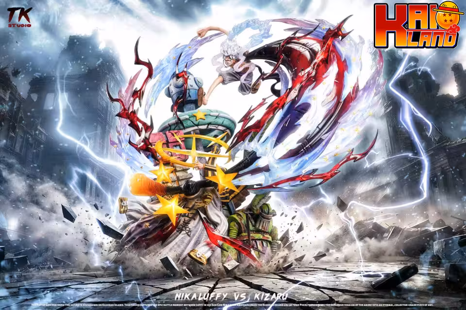 One Piece TK Studio Nika Luffy Vs Kizaru Borsalino Resin Statue