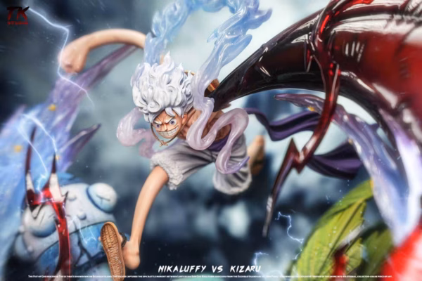 One Piece TK Studio Nika Luffy Vs Kizaru Borsalino Resin Statue 4