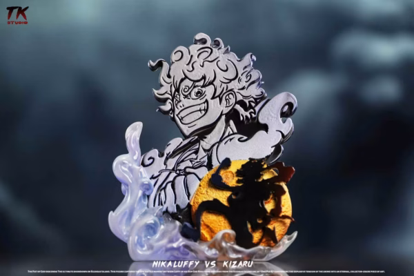 One Piece TK Studio Nika Luffy Vs Kizaru Borsalino Resin Statue 6